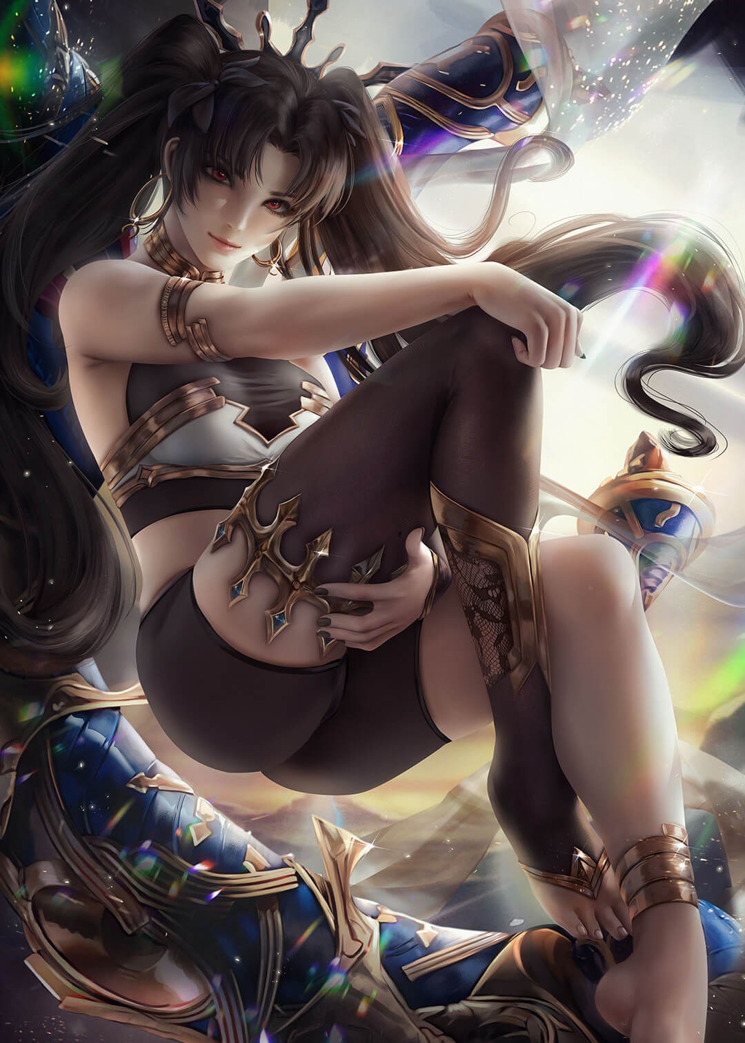 游戏美女角色人物美图：颜值极高的美女配丝袜
