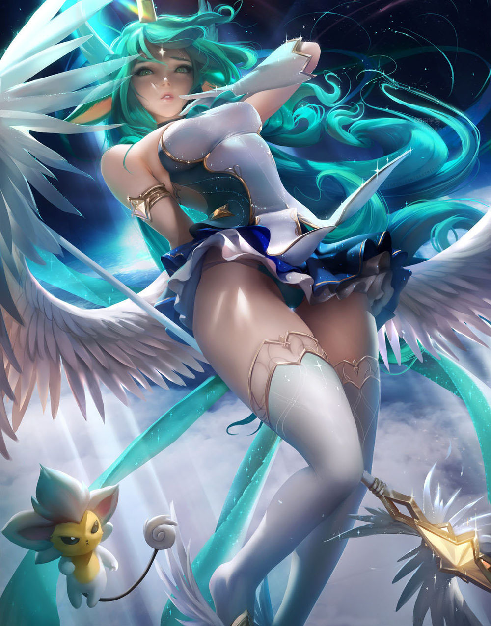 LOL英雄联盟星之守护者星妈索拉卡手机壁纸