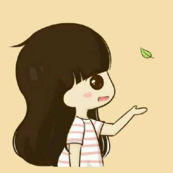 情侣头像托着绿色叶子的男女情头
