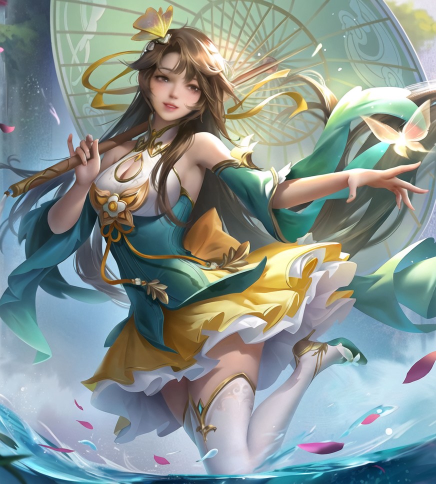 三国杀 小乔 采莲江南 泳衣美图素材，三国杀 小乔 换装图