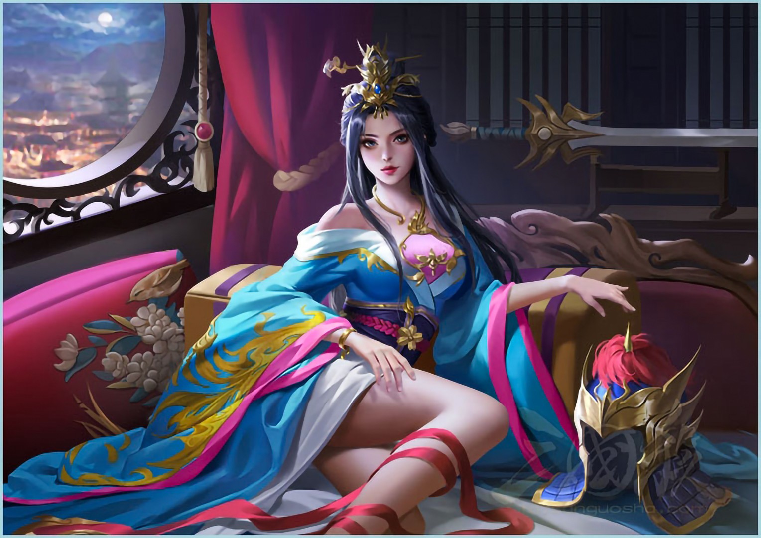 三国杀女角色邹夫人美图福利美图！想看一下邹夫人的粉红肚兜吗？