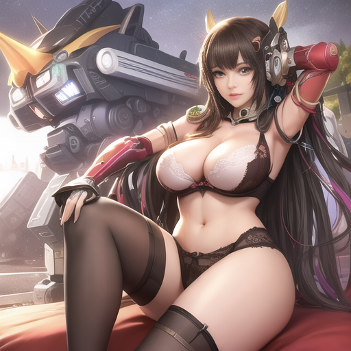 【9图】AI绘图，机甲女战士，战场指挥官