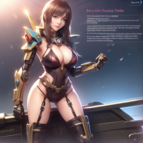 AI绘图，机甲女战士
