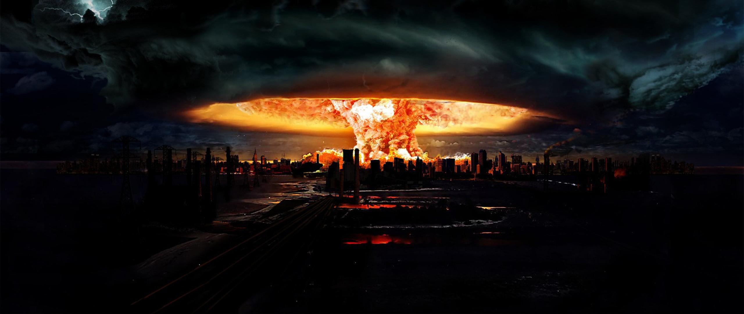 Кейдж конец света. Постапокалипсис ядерный взрыв. Конец света. Ядерный взрыв над городом. Ядерная зима.